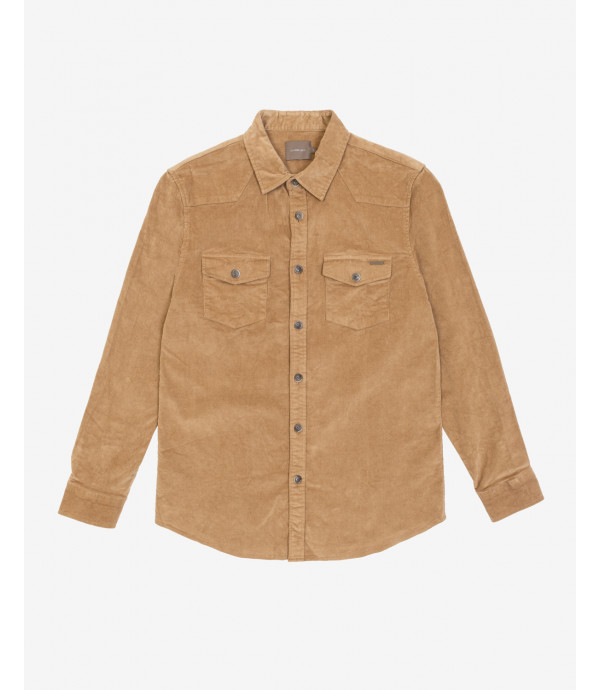 Camicia texana in velluto a coste