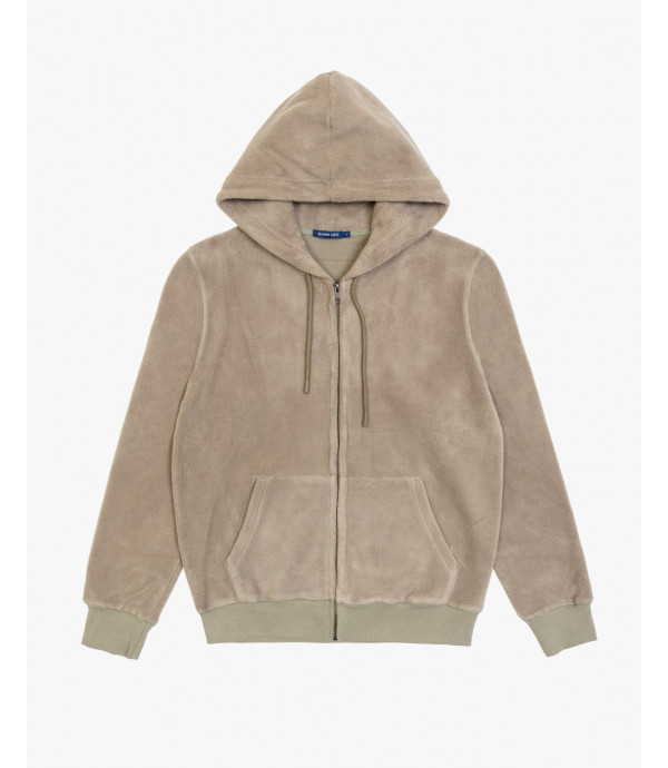 Zipped teddy hoodie