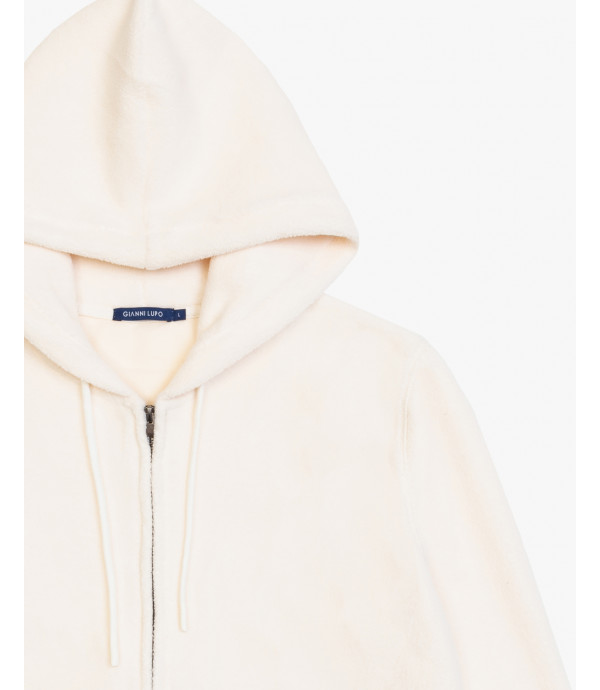 Zipped teddy hoodie