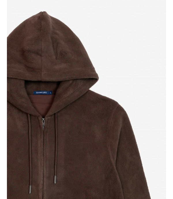 Zipped teddy hoodie