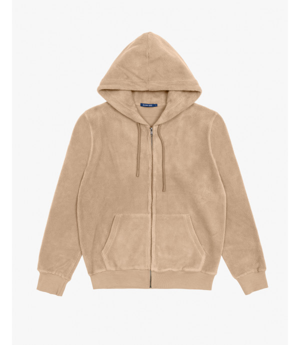 Zipped teddy hoodie