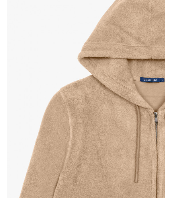 Zipped teddy hoodie
