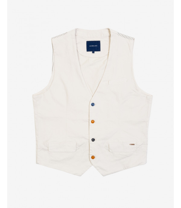Waistcoat with coloured buttons