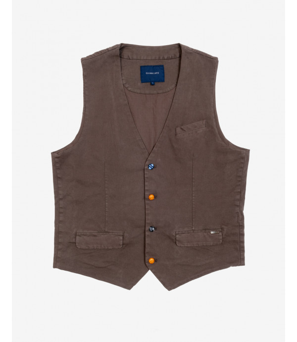 Waistcoat with coloured buttons