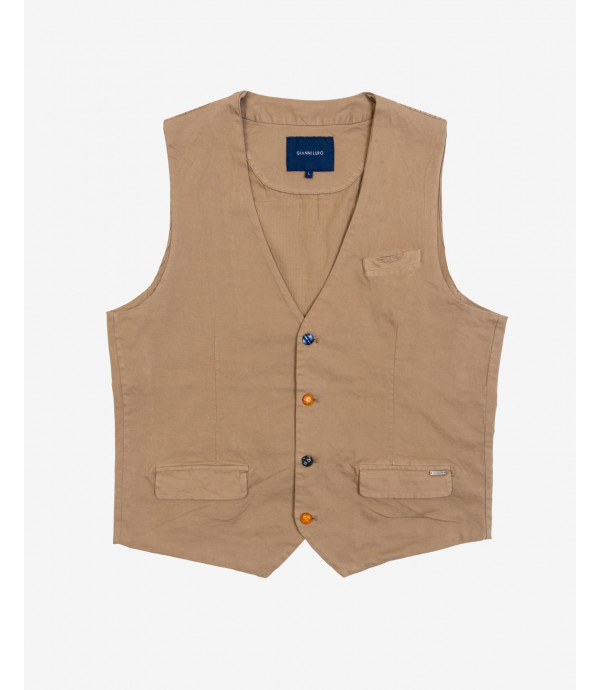 Waistcoat with coloured buttons