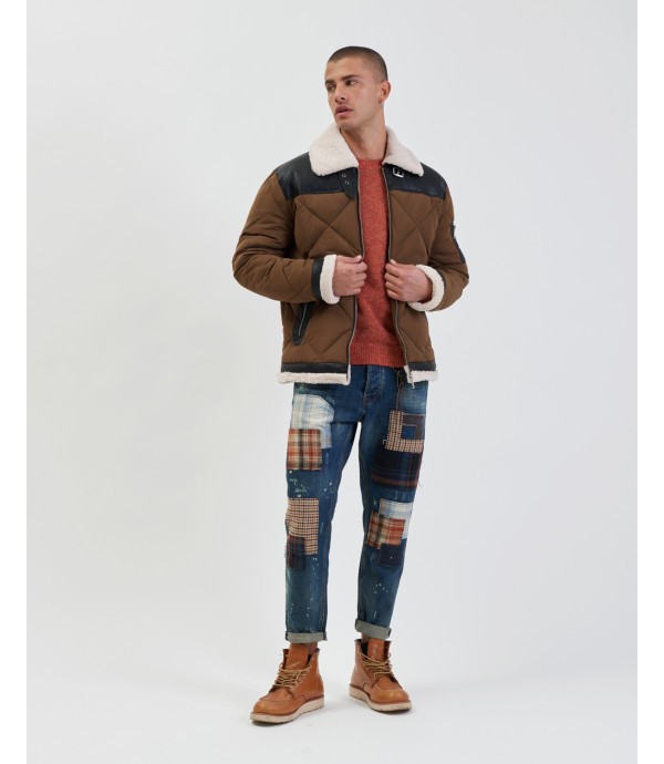 GRANT carrot fit jeans with patches
