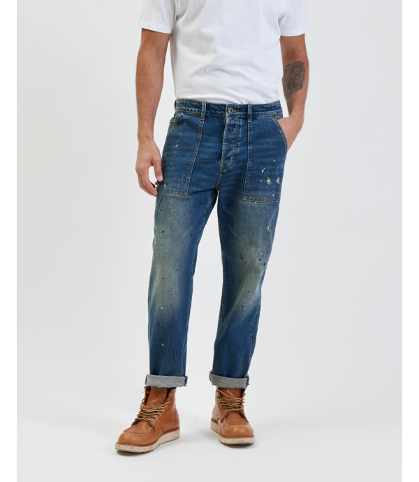 LUOIS relaxed fit jeans with work pockets
