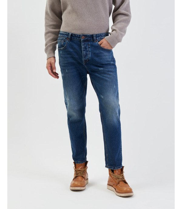 Mike carrot fit jeans with scratches