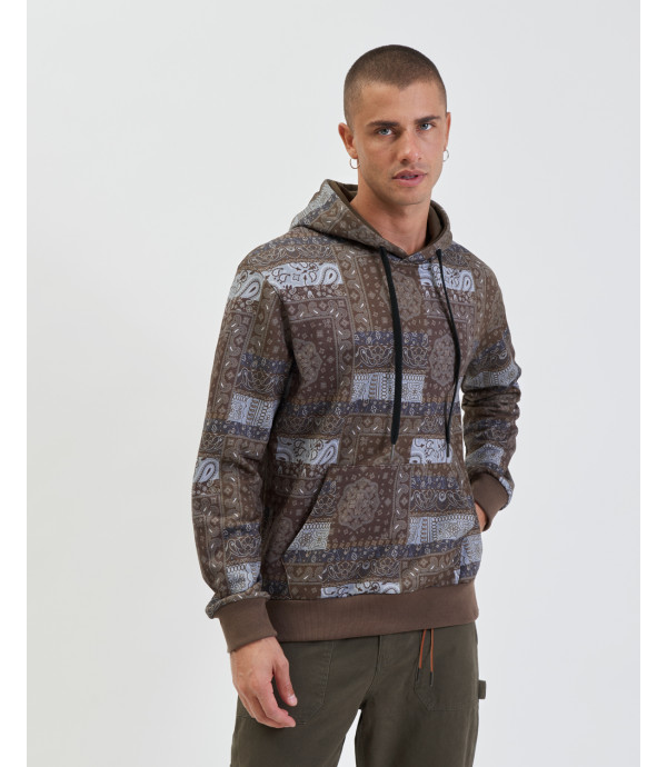 Bandana print hoodie