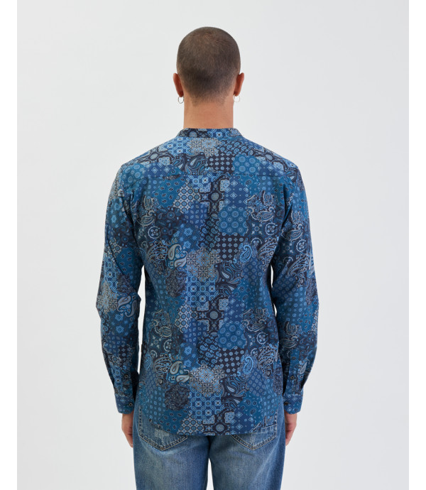Camicia alla coreana in fantasia