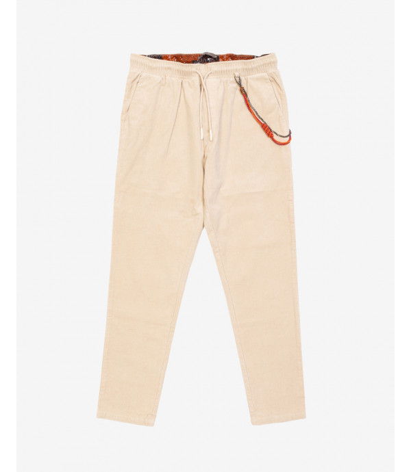 Drawstring trousers in cord