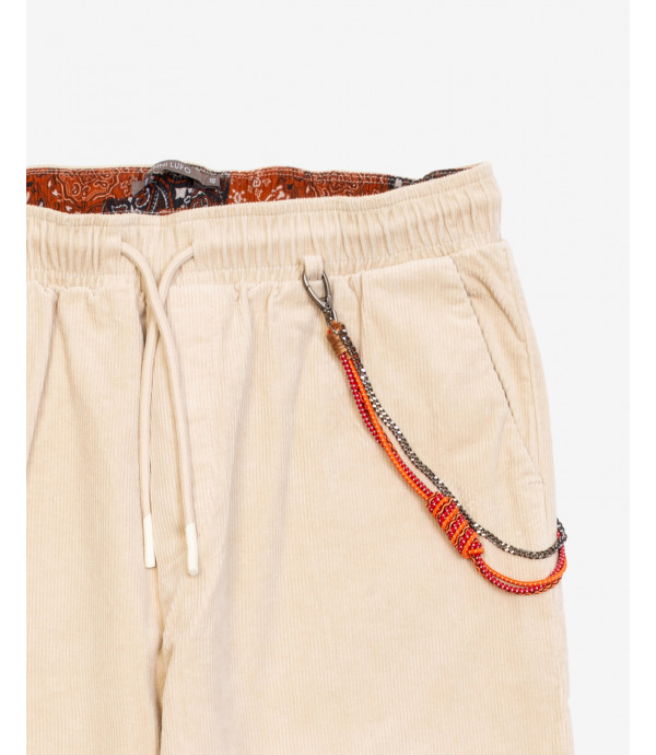 Drawstring trousers in cord