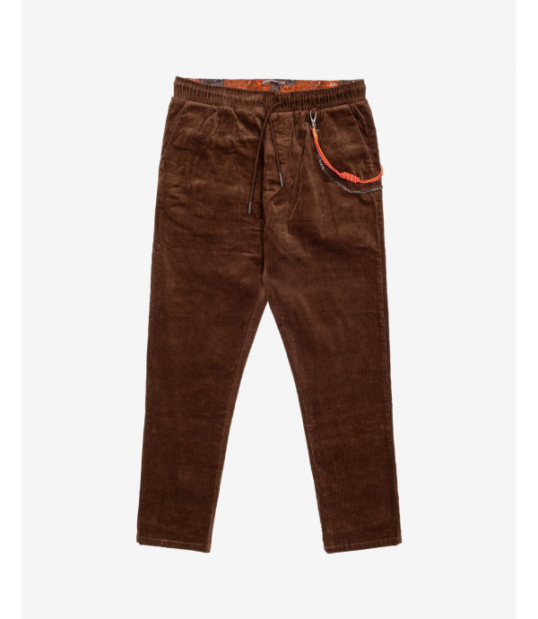 Drawstring trousers in cord