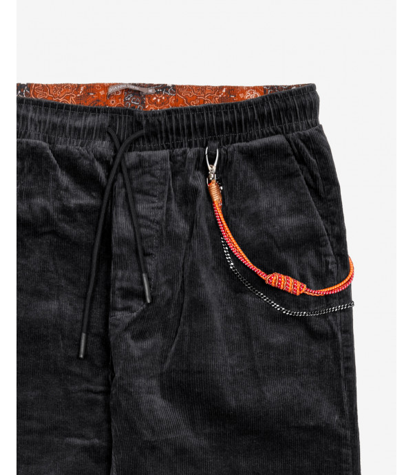 Drawstring trousers in cord