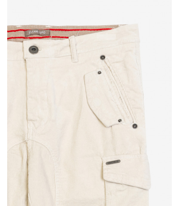 Regular fit cargo trousers in cord