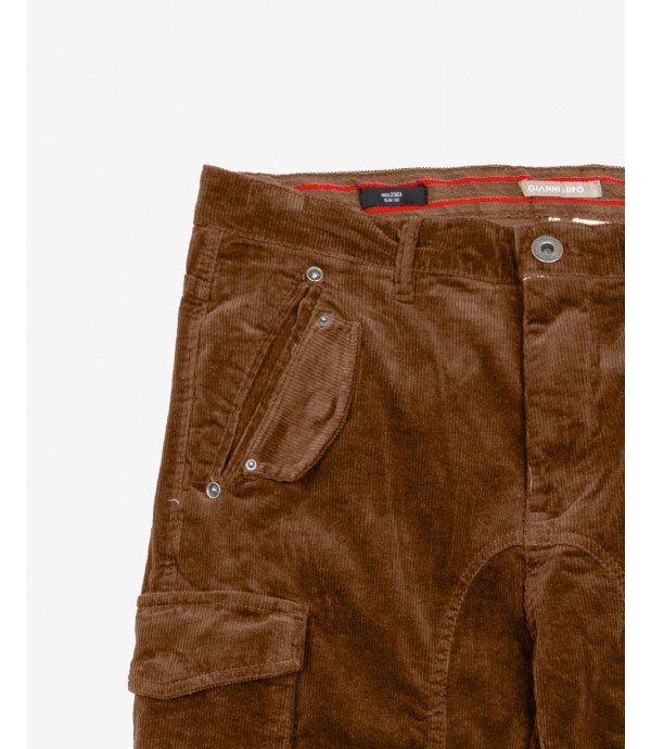 Regular fit cargo trousers in cord