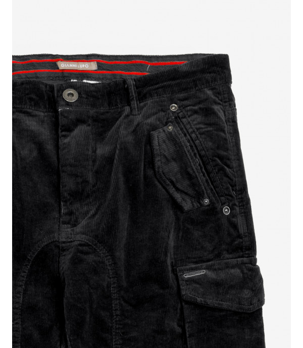 Regular fit cargo trousers in cord