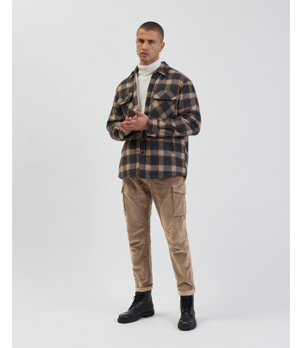 Regular fit cargo trousers in cord