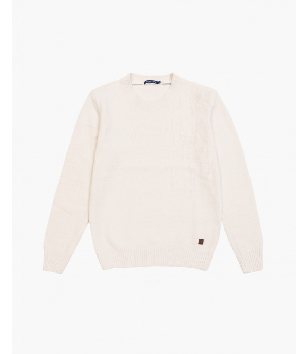 Crewneck sweater in chenille