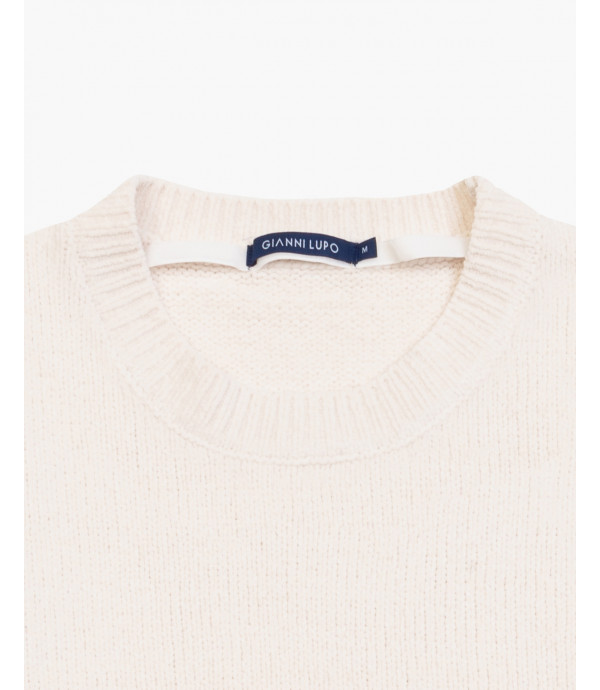 Crewneck sweater in chenille