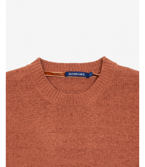 Crewneck sweater in chenille