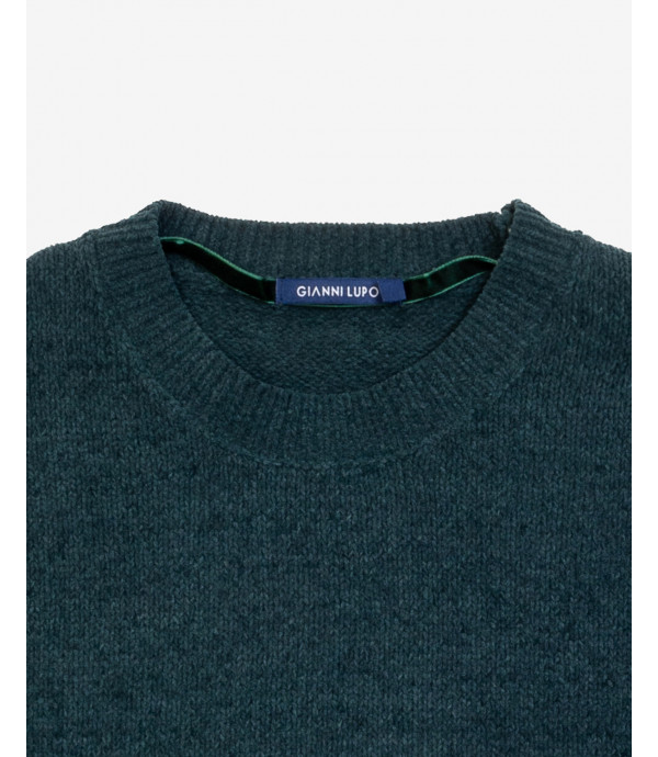 Crewneck sweater in chenille