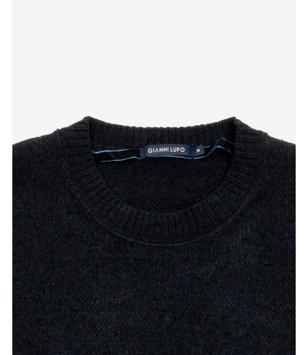 Crewneck sweater in chenille