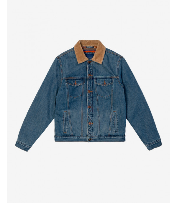 Giubbotto in denim interno in pile