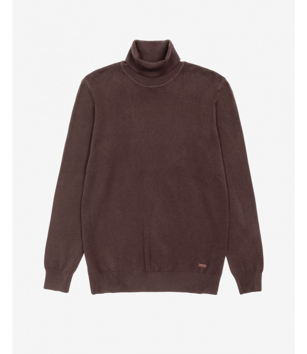 Brushed effect turtleneck swetaer