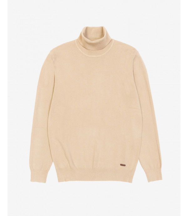 Brushed effect turtleneck swetaer