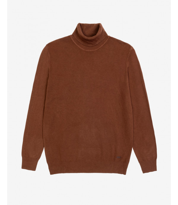 Brushed effect turtleneck swetaer