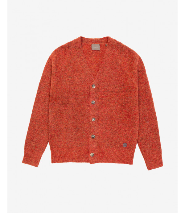 Melange boucle effect raglan cardigan