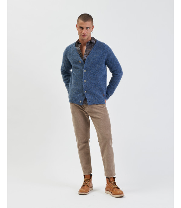 Camicia in velluto a coste stampa bandana