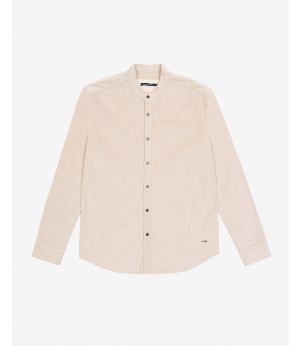 Camicia alla coreana in velluto a coste