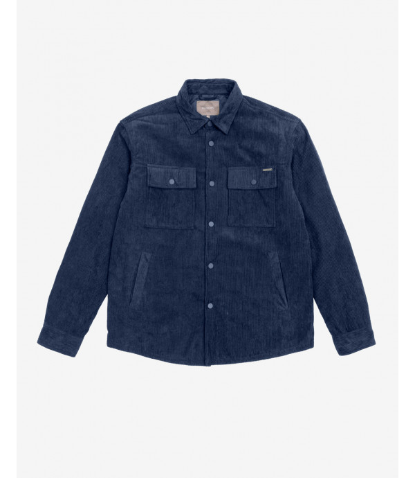 Giacca camicia imbottita in velluto a coste