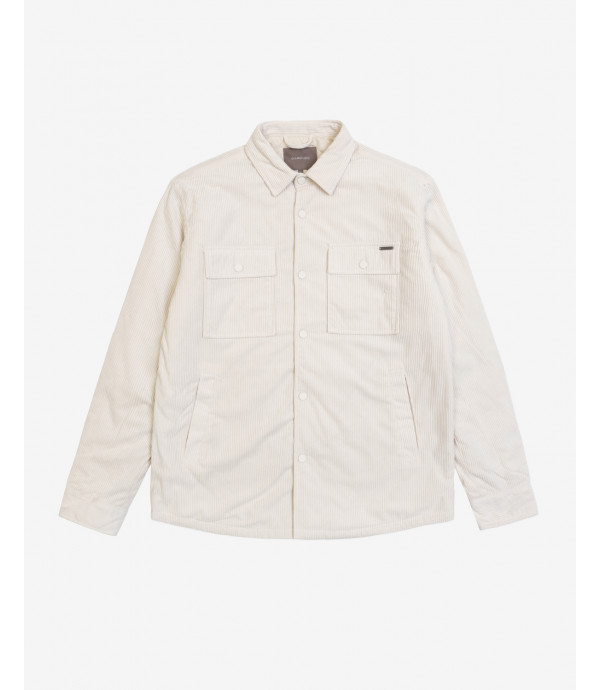 Giacca camicia imbottita in velluto a coste