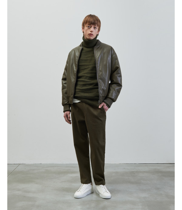 Bomber effetto pelle oversize