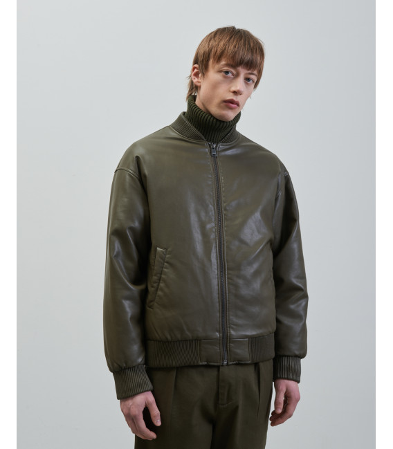 Bomber effetto pelle oversize