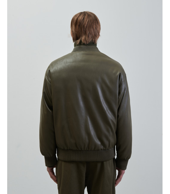 Bomber effetto pelle oversize