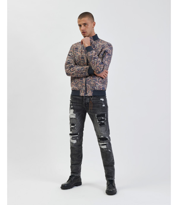 BRUCE regular fit jeans with rip&repair