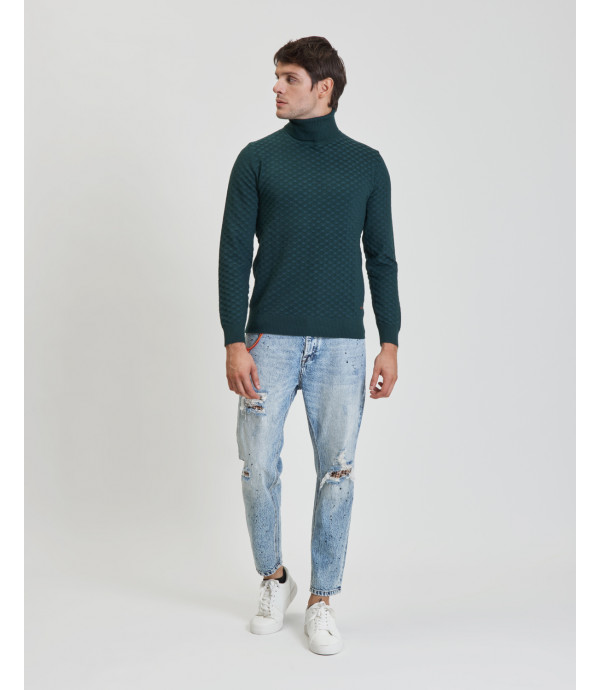 Jeans MIKE carrot fit con effetto rip&repair