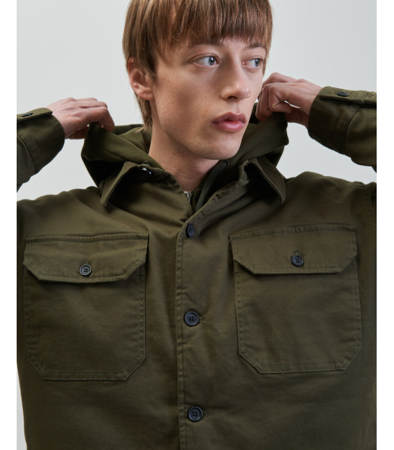 Giacca camicia imbottita con tasche
