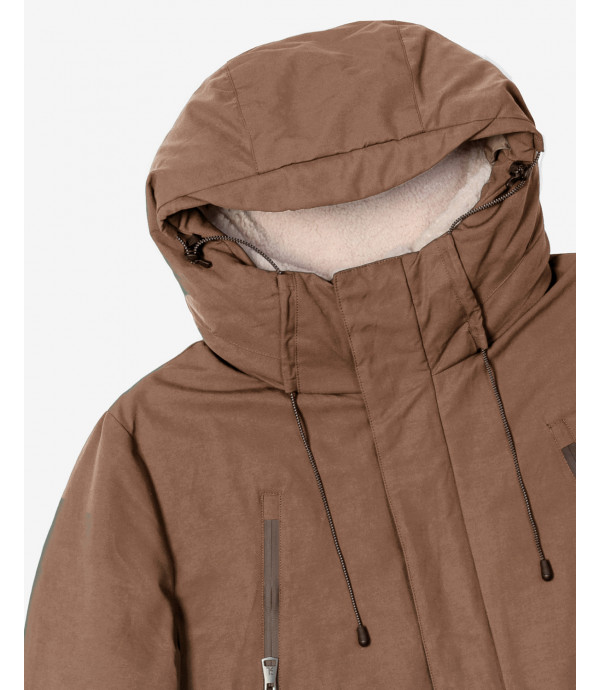 Padded parka jacket with pockets and zip