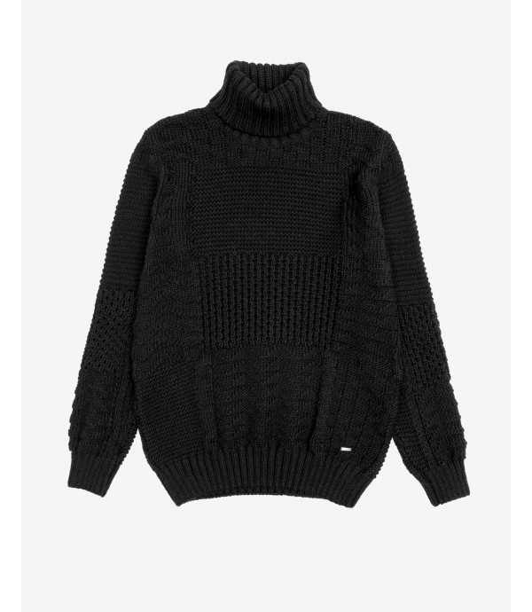Patchwork turtlenwck sweater