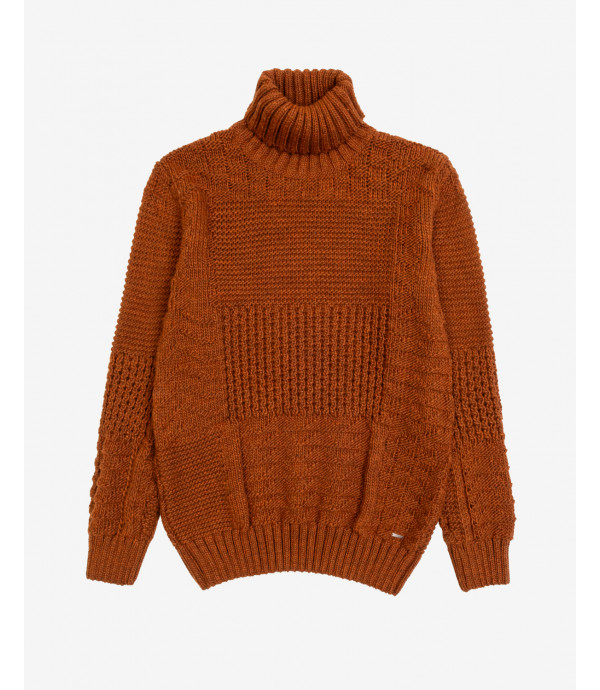 Patchwork turtlenwck sweater