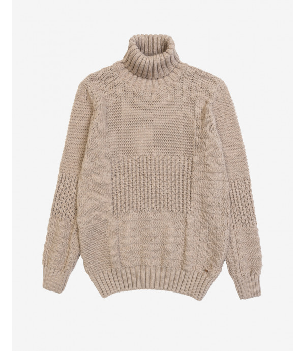 Patchwork turtlenwck sweater
