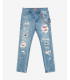 Jeans BRUCE regular fit rip and repair con schizzi di vernice