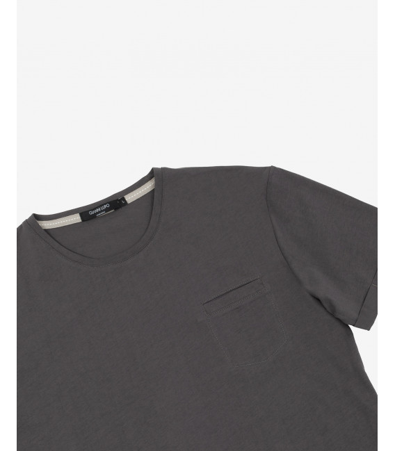 T-shirt con taschino extra fine cotton