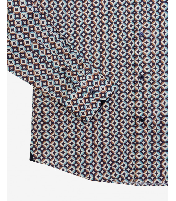 Geometric pattern printed shirt