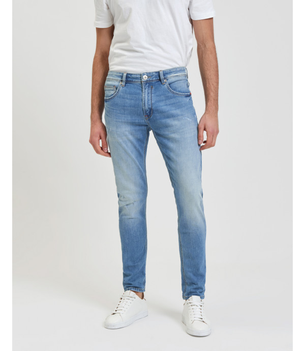 BRUCE regular fit jeans with rips dark wash
